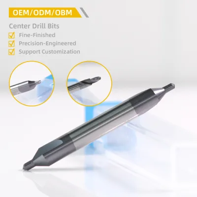 Tungsten Solid Carbide Cnc Router Bits Center Drill Bits Router Drilling Milling Tool Double-Head Fixed-Point Drill