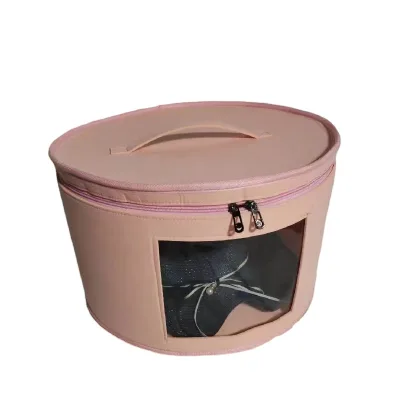 Hot Sale Round Cowboy Hat Storage Box Packaging Wholesale Custom Portable Collapsible Boxes for Fedora Hat