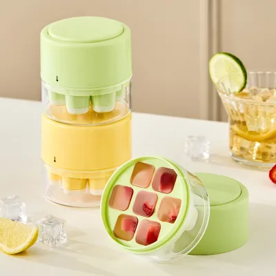 Mini Press Ice Grid Home Use Plastic Ice Tray Refrigerator Mini Cube Mold with Lid Food Grade Press Sustainable and Eco-Friendly