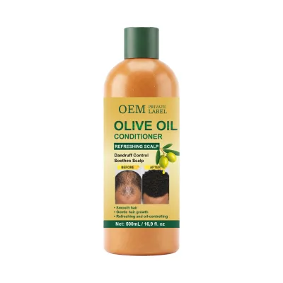Natural Olive Oil Hydrating Conditioner 500ml Dispenser Private Label for Hair Repair Bulk Order