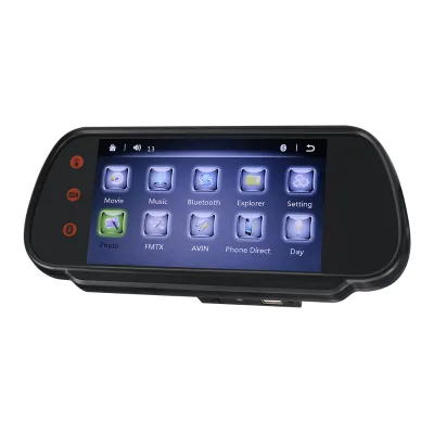 Car 7 Inch Mirror Radio Multi Media MP5 Player with BT USB TF FMTX Touch Screen Rear View Reversing Function