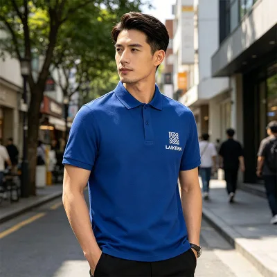 Sporty Polo Shirt, with Custom Embroidery and Screen Printing, Suitable for Casual Outdoor Team Clothing Wholesale.
