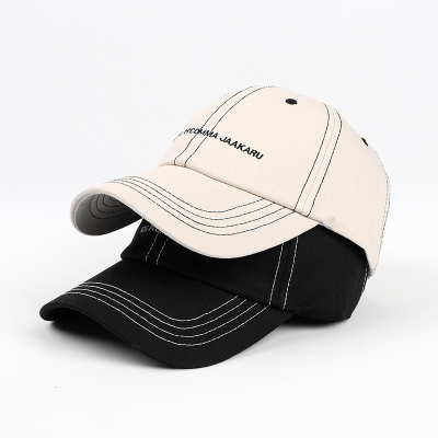 New Style Custom Cotton Casual Embroidery Hip Hop Baseball Cap Spring Summer Simple Sunshade Hats