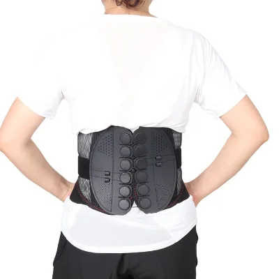 Medical Waist Belt Lumbar Lower Back Brace with Dual Pulley System and Drawstring for Men Women Protection Breathable