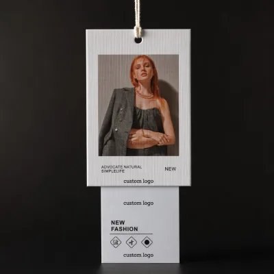 Garment Hang Tag Custom Die Cut Kraft 50x80mm Hemp String Custom Logo for Clothing Garment Brand OEM Factory Wholesale Brand