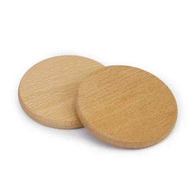 Nature Favor 4Mm Thick Round Colored Solid Wood Drink Coaster Blank Sublimation Wooden Coasters