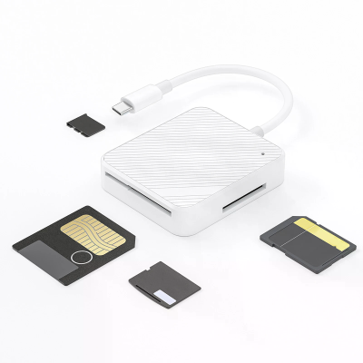 4 in 1 High-Speed 480Mbps Type C USB Memory Card Reader Supports CF SD for SD SM SD XD M2 Cameras