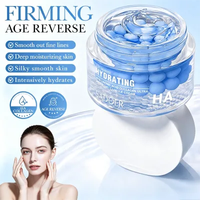 HA Hyaluronic Acid Collagen Capsule Face Cream Firming Deep Hydrating Moisturizer Smoothing Fine Lines Facial Skincare Cream