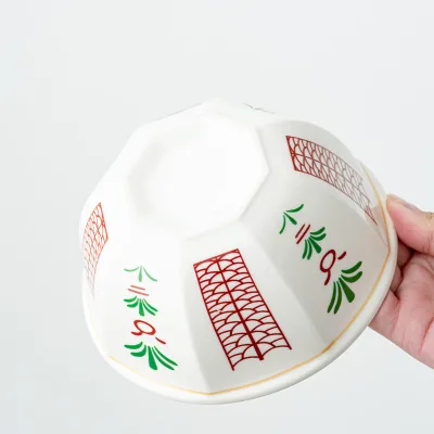 Customized Flower Pattern Arabian Middle Eastern Style Ins Wind 6 Inch Chocolate Porcelain Ceramic Lightweight Microwave Bowl