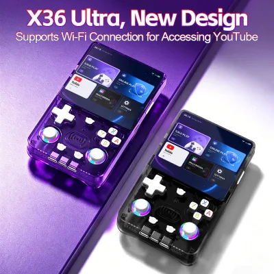 X36 ULTRA Handheld Video Game Console Dual Android System 4.2 Inch IPS Screen Built-in 20000+ Games Wireless 64GB Memory