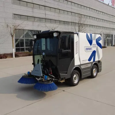Diesel Road Sweeper 2.5m³ Large-capacity Garbage Bin Street Garbage Cleaning Four-wheel Drive with air Conditioning