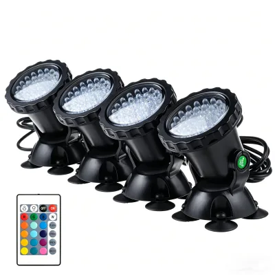 ABS Encased Remote Control IP67 Waterproof Rating Pond Lights Suitable for Outdoor Gardens Patios Lawns ponds Fountains