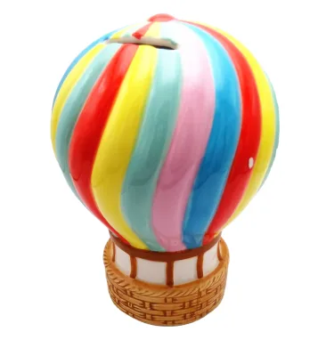 Ceramic Hot air Balloon Coin Banks,balloon Piggy Banks