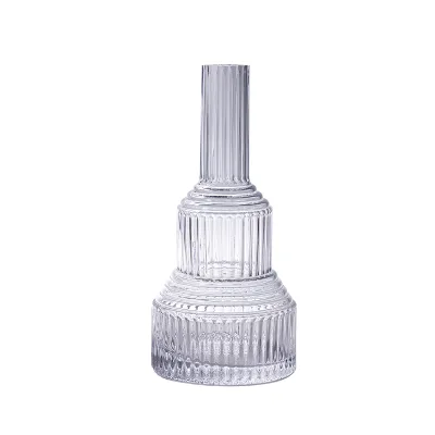 Classic Transparent Flower Glass & Crystal Vase for Decorative Purposes
