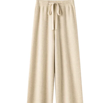 Manufacturers Custom Wool Outdoors Jogger Sweatpants Merino Wool Knitted Pant for Women