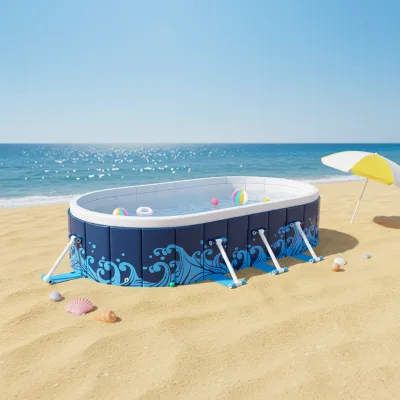 Portable PVC Folding Spa Pool for Outdoor Use Easy-to-Clean & Maintain Children's Swimming Pool