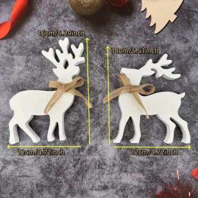 Christmas Elk Decorations White Reindeer Other Home Decor Christmas Decoration Supplies Wood Crafts