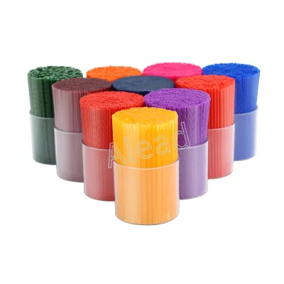 High Quality White and Grey PP Curly Filaments Rigid Plastic Brush Fiber 7.5 cm Long 0.42 mm Thick for Cleaning Tools