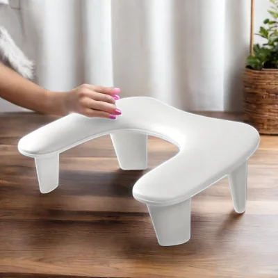 New U Shape Luxury Brand Foldable Nail Arm Rest Microfiber Leather Manicure Hand Pillow Holder Rests Adjustable Height