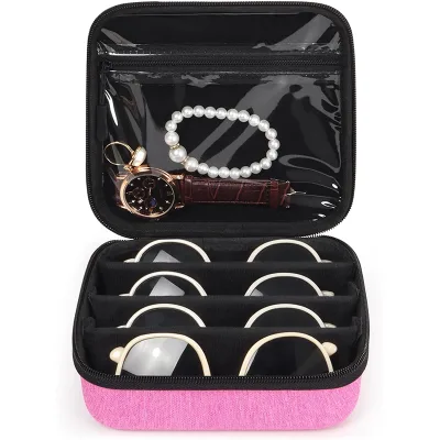 Hard Shell Dual Glasses Case Travel Sunglasses Organizer for Women