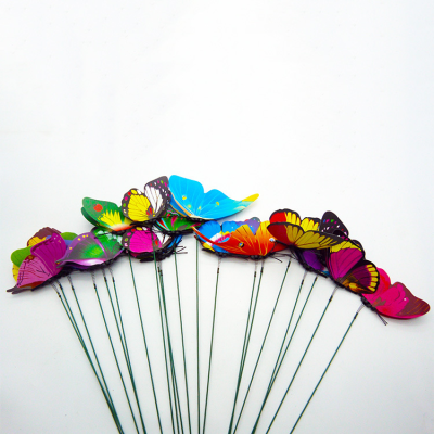Simulation of butterfly with Mixed Color Single-layer Three-dimensional butterfly with Gardening Flower Arrangement Creative Sit