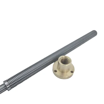Stainless Steel Aluminum+Stainless Steel TR8 Trapezoidal Screw Threaded Rod Pitch 1MM 2MM 4MM T12 Tr20 Lead Screw Nut Automatic