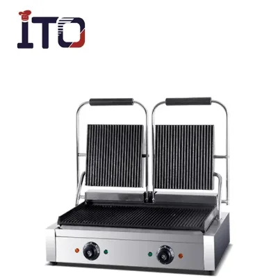 Commercial Dual Breakfast Electric Contact Grill / Panini Grill