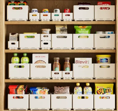 Telescopic Storage Box for Cabinet and Desktop Snacks, Cosmetics, and Miscellaneous Items