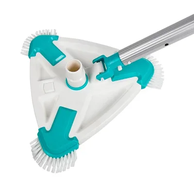 The New Swimming Pool Cleaning Tool Comes with a Bottom Brush and a Triangular Suction Head