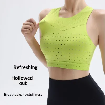 Womens Lightweight Running Vest Quick-Drying Sweat-Wicking Wire-Free Spandex/Polyester