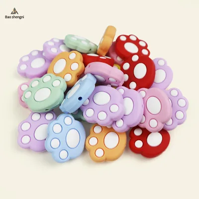DIY Cat Claw Silicone Beaded Baby Tooth Teether Fashion Beads Bracelet Nipple Decoration