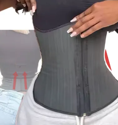 2025 New W-curve Latex Underbust Waist Corsets Cincher Tummy Control Waist Wrap Shapers Sauna Slimming Belt Latex Waist Trainer