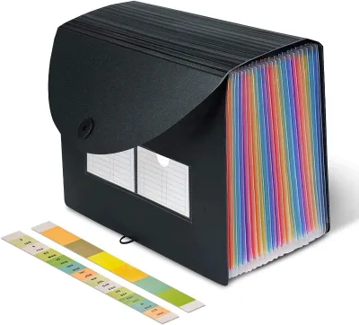 Large PP Accordion File Organizer Custom A3/A4 12/13/24/36/48 Pockets Portable Expanding File Folder Organizer for Office
