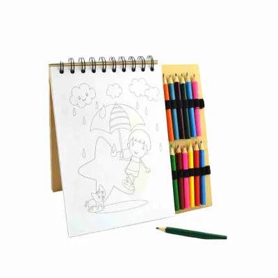 Eco-friendly Children's Coloring & Painting Book Set Hardcover Digital Printing Paper Notepad for Learning