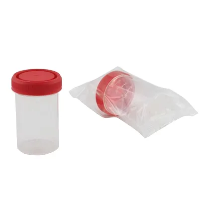 Disposable Specimen PP Plastic Single Use EO Sterilize Transparent 30ml-120ml Urine Containers for Medical Supplies