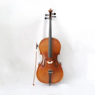 Factory Wholesale Cello 4/4 Ebony Accessories Plywood Front Cello With Bag
