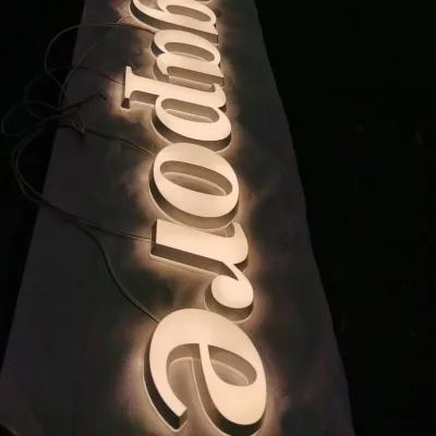 FOCON Warm Lights Acrylic LED Alphabet Letters Remote Control DC Powered Decorative Light-Up Letters for School Signage 1 Year