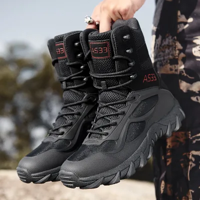 Hot Sale YIHE XZ011 Breathable Midi Camouflage Tactical Desert Boots Genuine Leather Upper Outdoor Mountaineering Waterproof