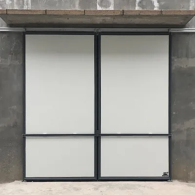 Corrosion Resistant Electric Sliding Factory Price Metal Door Automatic Double Warehouse Front Door