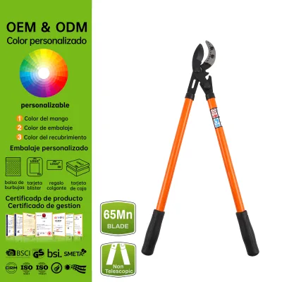 Fixed Branch Trimmer Bypass 75cm Telescopic Stainless Steel Anti-Slip Rubber Handle for Fruit Tree Care in Garden DIY