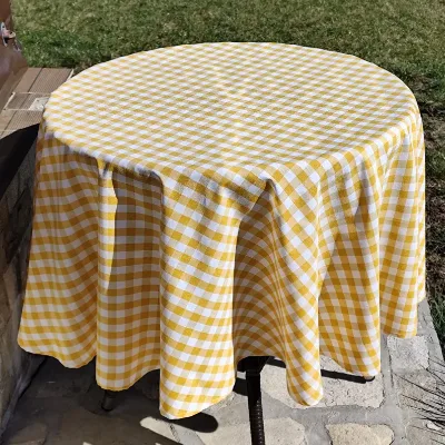 Custom Size and Shape Reusable Eco-Friendly Organic Cotton Round Tablecloth for Christmas Wedding Baby Shower Decorations