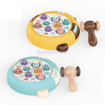 HW TOYS Children's Educational Games Toys Fun Cartoon Bear Tons of Hammer Playing Gopher Game With Music