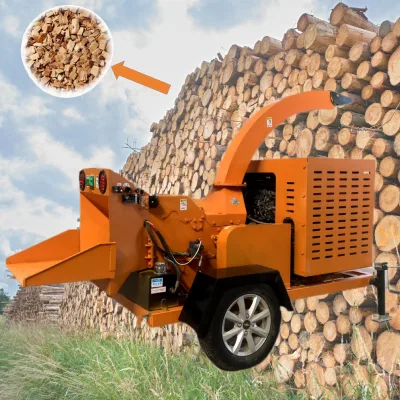 Biochar logs chipper wood processing machine wood crusher high performance wood chipper