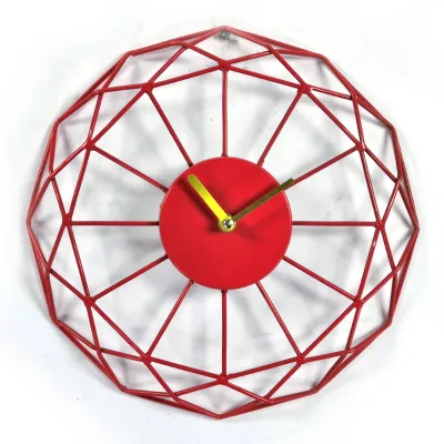 Factory Wholesale Simplicity Art Deco Geometric Pattern Metal Wall Clock - Minimalist Geometric Clock for Living Room Decor