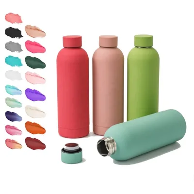 Lower MOQ Cheaper Customized Promotional Double Wall Insulated Vacuum Metal Bottle Stainless Steel Flask