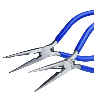 Long Slender-nosed Pointed-beak Pliers Serrated Smooth Jaws; DIY Needle-nose Pliers 6-inch Pointed-nose Made YG-616 High-carbon