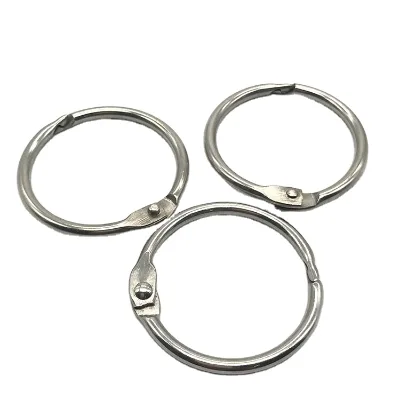 Varisized Metal Book Binder Ring Easy Open Loose Leaf Stainless Steel with Iron Material Round Shape