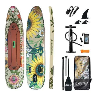 2024 New Design Bohemian Sun Flower Primary ColorSurf SUP Inflatable Surfboard sup Gonfiabile Stand up Paddle Board
