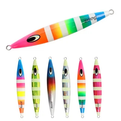 For Printed 30g-250g Luminous Fast Sinking Lead Jigging Fishing Lure Bait for Catfish