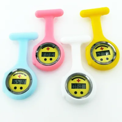 Fashion Wholesale Smile Silicone Nurses Breast Watch Digital LED Doctor Nurse Watch Reloj De Enfermera